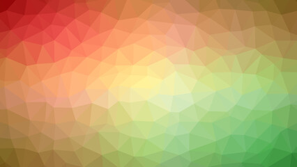 Fototapeta premium Geometric triangular gradient fading from coral pink to forest green