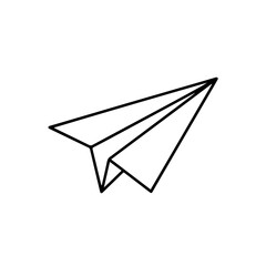 paper plane isolated on white