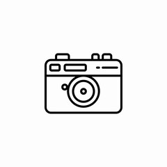 retro camera icon sign vector