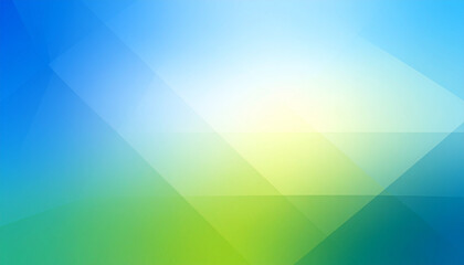 the abstract background features a gradient transitioning from blue to green. geometric shapes with softened edges are layered across the backdrop, creating an interplay of opacity