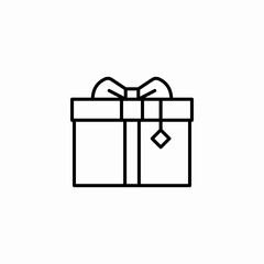 wrapped present gift icon sign vector