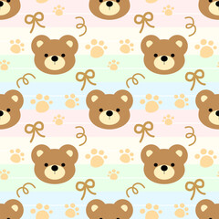 Obraz premium seamless pattern with teddy bear