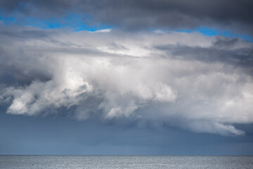 Calm Baltic Sea on a summer morning, Liepaja, Latvia.