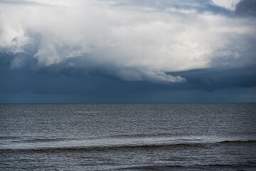 Calm Baltic Sea on a summer morning, Liepaja, Latvia.