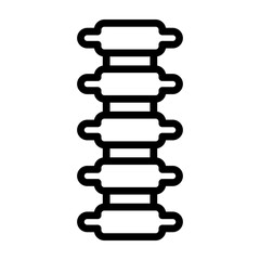 Spine Vector Line Icon Design