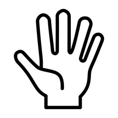 Hand Vector Line Icon Design