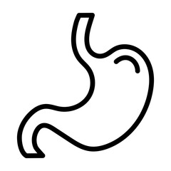 Stomach Vector Line Icon Design