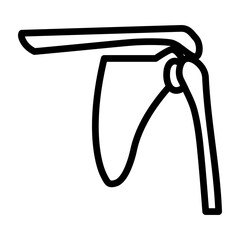 Clavicle Vector Line Icon Design