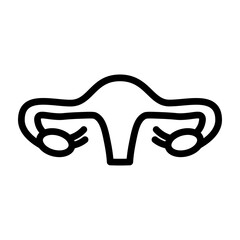 Fallopian Tubes Vector Line Icon Design