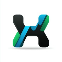Unique digital logo design featuring vibrant colors and geometric shapes emphasizing modern aesthetics