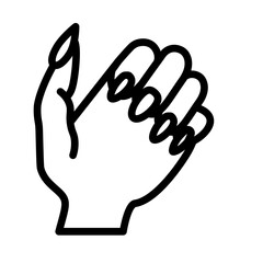 Obraz premium Nails Vector Line Icon Design