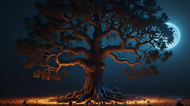 tree in the night