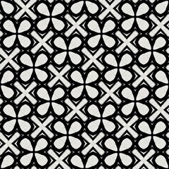 Black and white seamless geometric pattern, Illustration for fabric textile, and retro wallpaper design