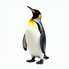 king penguin isolated on white