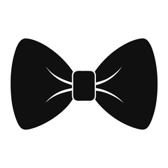 Fototapeta premium Vector illustration of a black butterfly bow for holiday decoration and gifts