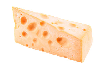 a piece of cheese with holes in it