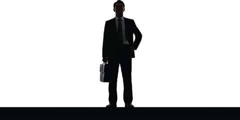 Fototapeta premium silhouette of a businessman