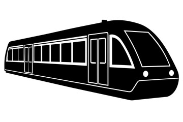 	 Vector art of silhouette of Minimal Train Design for Transport Concept 