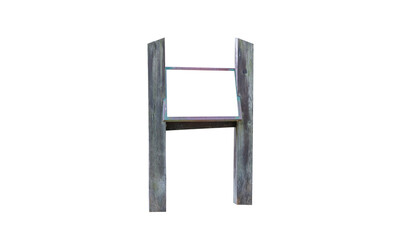 A wooden interpretation signage panel, isolated with a transparent background.