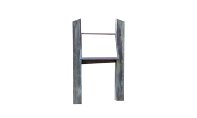 A wooden interpretation signage panel, isolated with a transparent background.