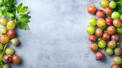 Fresh Organic Green Grapes, Red Grapes, and Gooseberries: Vibrant Healthy Fruits for Nutrition-Focused Cooking and Meal Prep