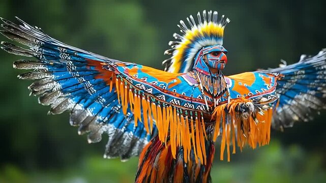 Colorful traditional dance costume in motion.