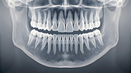 Professional dental scan highlighting healthy teeth and gums, perfect for educational materials, dental clinic promotions, or articles on preventive dentistry