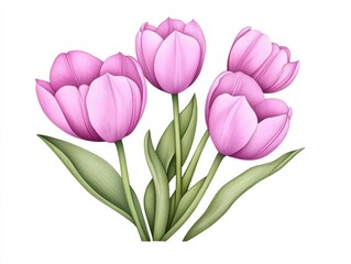 Fototapeta premium Delicate Pink Tulips
