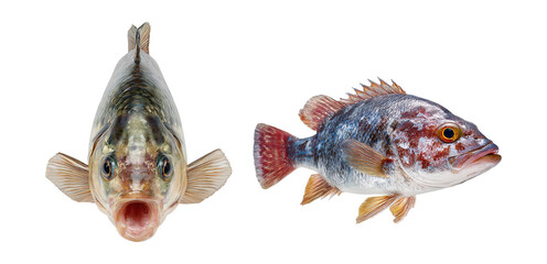 Anatomical Illustration of Fish Anatomy on transparent background