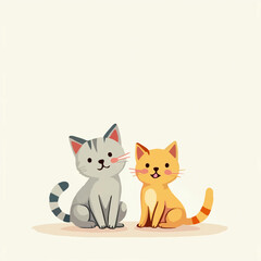 Fototapeta premium Cartoon Animals Border with Copy Space