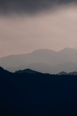 Layered Mountain Silhouettes