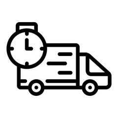 Delivery Truck Outline Icon