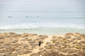 Praia do norte beach in Nazarè, Portugal