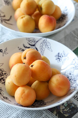 お皿に盛られた杏子