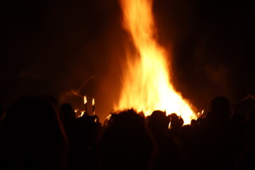 Fire in a summer event