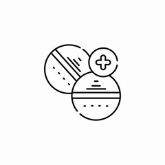 assorted pills icon sign vector