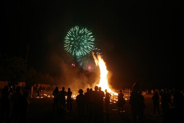 Fire in a summer event