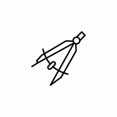 hand compass icon sign vector