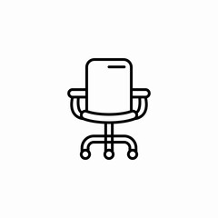 Fototapeta premium office chair icon sign vector