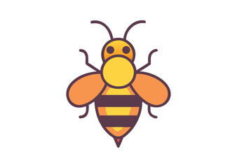 Obraz premium Bee Vector, Bee Icon Illustration