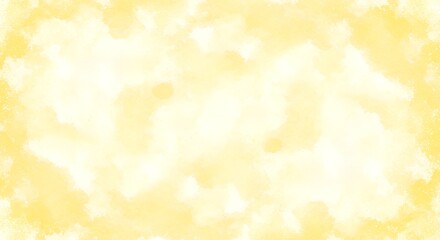 Soft yellow watercolor texture background with gentle pastel paint splashes