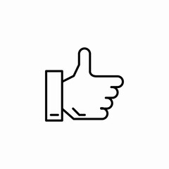 thumbs up icon sign vector