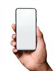Hand Holding Smartphone With Blank Screen