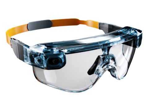 Augmented Reality Goggles: A futuristic vision of augmented reality unfolds with cutting-edge AR goggles, designed with sleek aesthetics and advanced technological capabilities.