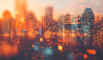 Fototapeta premium abstract background of the city