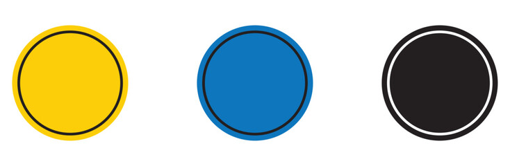 Warning yellow sign set. Warning yellow sign solid icon set. vector illustration. eps file.