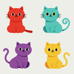 set of funny cats