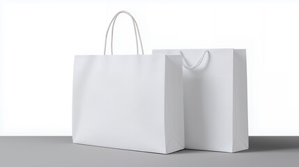 White Shopping Bag With Rope Handles