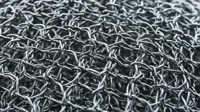Close Up Metallic Chain Link Fence Mesh Texture