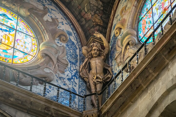 Fototapeta premium Interior of Se de Braga Cathedral in Braga, Portugal